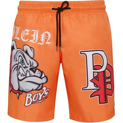 Philipp Plein Zwemshorts Bulldog Oranje 3XL Philipp Plein Zwemshorts Bulldog Oranje 3XL