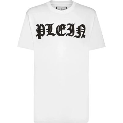 Philipp Plein Wit katoenen T-shirt - Ronde Hals SS Gothic Philipp Plein Wit katoenen T-shirt - Ronde Hals SS Gothic