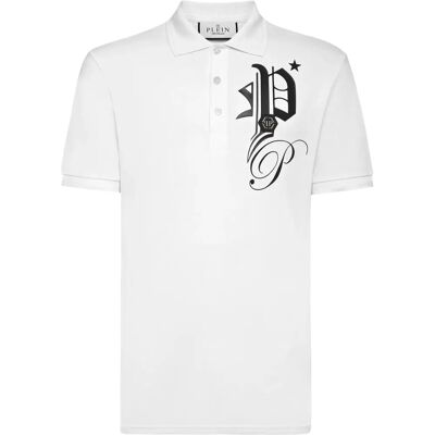 Philipp Plein Poloshirt Gothic Plein Weiß 2XL Philipp Plein Poloshirt Gothic Plein Weiß 2XL