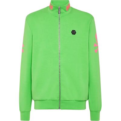 Philipp Plein Skull&Bones Acid Groene Sweatshirt - Sweatshirt Philipp Plein Skull&Bones Acid Groene Sweatshirt - Sweatshirt