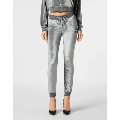 Philipp Plein Strass-Schädel Jogginghose Grau Philipp Plein Strass-Schädel Jogginghose Grau