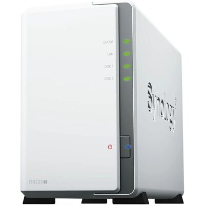 Synology Ds223j NAS de 2 baias - 8TB com 2x 4TB HDDs Synology Ds223j NAS de 2 baias - 8TB com 2x 4TB HDDs