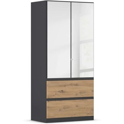 rauch Costa Kleiderschrank - 197cm Hoch - 90cm Breit - Grau rauch Costa Kleiderschrank - 197cm Hoch - 90cm Breit - Grau