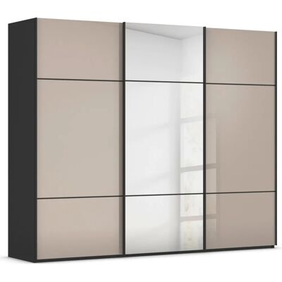 rauch SCALE-TRIO - beige - glas fango - Schwebetürenschrank rauch SCALE-TRIO - beige - glas fango - Schwebetürenschrank