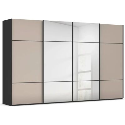 RAUCH - SCALE-TRIO - Schwarz Glas Fango - Kleiderschrank RAUCH - SCALE-TRIO - Schwarz Glas Fango - Kleiderschrank