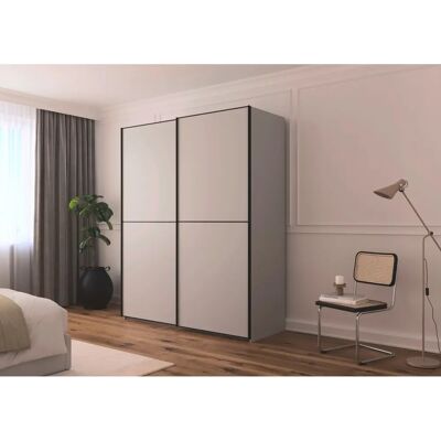 RAUCH - Scale-DUO - Seidengrau - Griffleisten Schwarz - Wardrobe RAUCH - Scale-DUO - Seidengrau - Griffleisten Schwarz - Wardrobe
