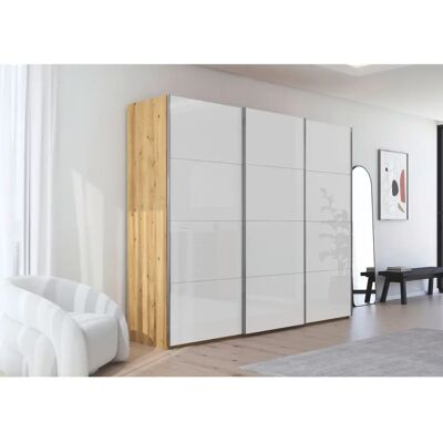 Rauch Scale-FYRA - Asteiche/Glas Kristallweiß - Kleiderschrank Rauch Scale-FYRA - Asteiche/Glas Kristallweiß - Kleiderschrank