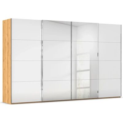Rauch - Scale-FYRA - Asteiche - Glas Kristallweiß - Sliding-door wardrobe Rauch - Scale-FYRA - Asteiche - Glas Kristallweiß - Sliding-door wardrobe