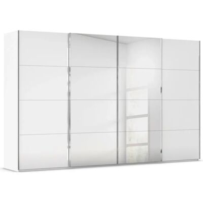 Rauch - Scale-FYRA - Alpinweiß - Kristallweiß Glas - Schwebetürenschrank Rauch - Scale-FYRA - Alpinweiß - Kristallweiß Glas - Schwebetürenschrank