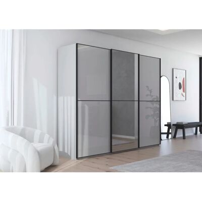 RAUCH - Scale-DUO - seidengrau - glas seidengrau - Wardrobe RAUCH - Scale-DUO - seidengrau - glas seidengrau - Wardrobe