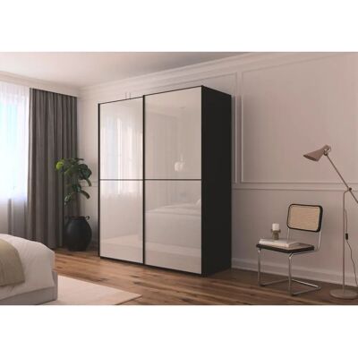 rauch BLACK Scale-DUO Schwarz 181x223x68 Schwebetürenschrank rauch BLACK Scale-DUO Schwarz 181x223x68 Schwebetürenschrank