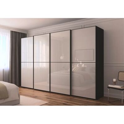 rauch BLACK - Scale-DUO - 360x223x68 cm - Seidengrau Glas - Kleiderschrank rauch BLACK - Scale-DUO - 360x223x68 cm - Seidengrau Glas - Kleiderschrank