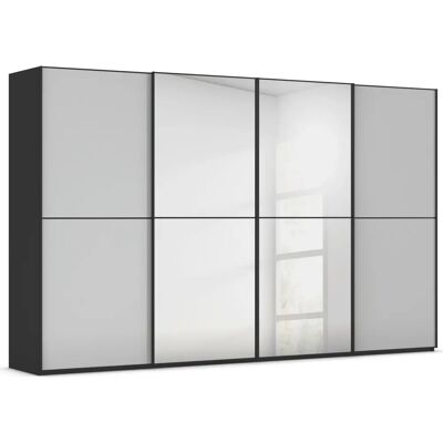 RAUCH - Scale-DUO - Schwarz - Glas seidengrau - Wardrobe RAUCH - Scale-DUO - Schwarz - Glas seidengrau - Wardrobe