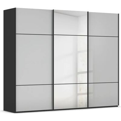 Rauch - Scale-TRIO - Schwarz - Glas Seidengrau - Wardrobe Rauch - Scale-TRIO - Schwarz - Glas Seidengrau - Wardrobe