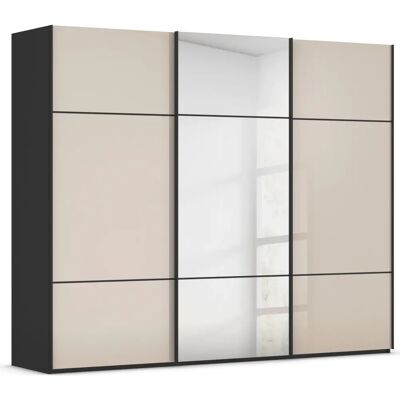 RAUCH - Scale-TRIO - Schwarz - Glas Champagner - Kleiderschrank RAUCH - Scale-TRIO - Schwarz - Glas Champagner - Kleiderschrank