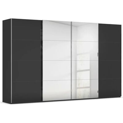 rauch - Scale-FYRA - Schwarz - Glas - Schwebetürenschrank rauch - Scale-FYRA - Schwarz - Glas - Schwebetürenschrank