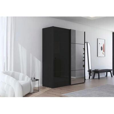 rauch BLACK - SCALE-TRIO - Schwarz - Glas Schwarz - Sliding door wardrobe rauch BLACK - SCALE-TRIO - Schwarz - Glas Schwarz - Sliding door wardrobe