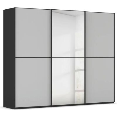 Rauch Scale-DUO - Schwarz/Seidengrau Glas matt - Schwebetürenschrank Rauch Scale-DUO - Schwarz/Seidengrau Glas matt - Schwebetürenschrank