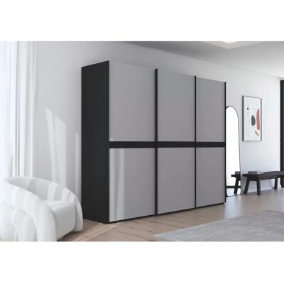 Rauch Scale-LINE Schwebetürenschrank - grau Glas seidengrau matt - 271×223×68 cm Rauch Scale-LINE Schwebetürenschrank - grau Glas seidengrau matt - 271×223×68 cm