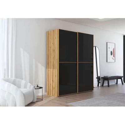 RAUCH - Scale-DUO - Asteiche - Glas Schwarz - Wardrobe RAUCH - Scale-DUO - Asteiche - Glas Schwarz - Wardrobe