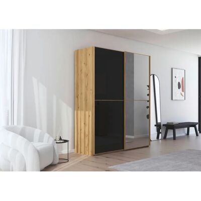 Rauch - Scale-DUO - Asteiche - Glas Schwarz - Wardrobe Rauch - Scale-DUO - Asteiche - Glas Schwarz - Wardrobe