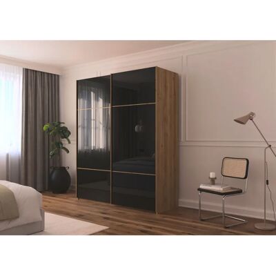 RAUCH - Scale-TRIO - Asteiche - Glas Schwarz - Wardrobe RAUCH - Scale-TRIO - Asteiche - Glas Schwarz - Wardrobe