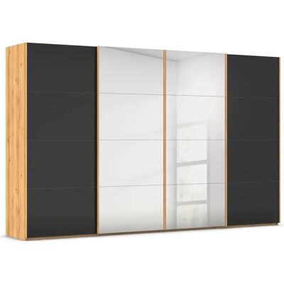 Rauch - Scale-FYRA - Asteiche/Glas Schwarz - Kleiderschrank Rauch - Scale-FYRA - Asteiche/Glas Schwarz - Kleiderschrank