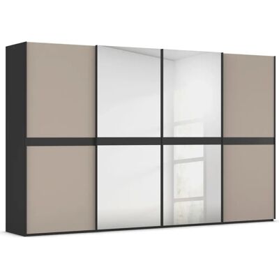 rauch BLACK - Scale-LINE - beige - glas fango matt - Wardrobe with sliding doors rauch BLACK - Scale-LINE - beige - glas fango matt - Wardrobe with sliding doors