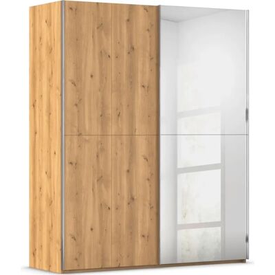 Rauch - Scale-Wood - Braun-Eiche - Chrom-Griffe - Kleiderschrank Rauch - Scale-Wood - Braun-Eiche - Chrom-Griffe - Kleiderschrank