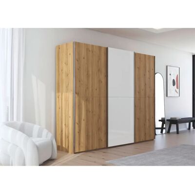 rauch - Scale-WOOD - Kristallweißes Glas - Sliding-door wardrobe rauch - Scale-WOOD - Kristallweißes Glas - Sliding-door wardrobe