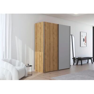 RAUCH - Scale-WOOD - Seidengrau matt Glas - Holz teilmassiv - Wardrobe RAUCH - Scale-WOOD - Seidengrau matt Glas - Holz teilmassiv - Wardrobe