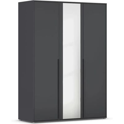 Rauch Nagata Graumetallic 3-türiger Kleiderschrank mit Spiegel - Kleiderschrank Rauch Nagata Graumetallic 3-türiger Kleiderschrank mit Spiegel - Kleiderschrank