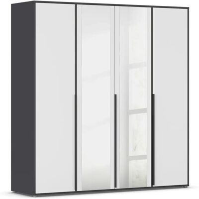 Rauch Nagata Kleiderschrank - 4-türig, Grau, Verstellbare Regale Rauch Nagata Kleiderschrank - 4-türig, Grau, Verstellbare Regale