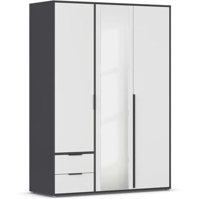 Rauch Nagata Kleiderschrank - 3-türiger Spiegel Schrank - Grau Rauch Nagata Kleiderschrank - 3-türiger Spiegel Schrank - Grau