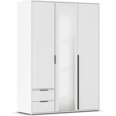 Rauch Serie Nagata Kleiderschrank mit Spiegel - Weiß Rauch Serie Nagata Kleiderschrank mit Spiegel - Weiß