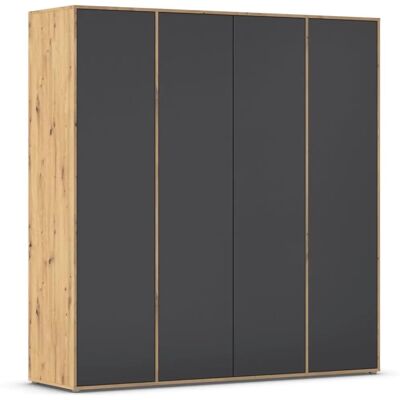 Rauch Nabila Kleiderschrank - 4-türig, verstellbare Regale, Grau Rauch Nabila Kleiderschrank - 4-türig, verstellbare Regale, Grau