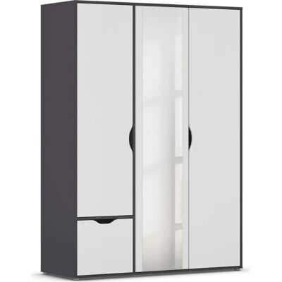Rauch NARAI Kleiderschrank - 3-Türen, Verstellbare Böden, Metallgriffe Rauch NARAI Kleiderschrank - 3-Türen, Verstellbare Böden, Metallgriffe