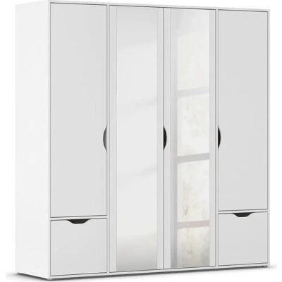 Rauch Narai Kleiderschrank 4-türig Weiß - Schrank Rauch Narai Kleiderschrank 4-türig Weiß - Schrank