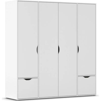 rauch BLUE NARAI Kleiderschrank - Weiß - 4 Türen - 187x53x194cm rauch BLUE NARAI Kleiderschrank - Weiß - 4 Türen - 187x53x194cm