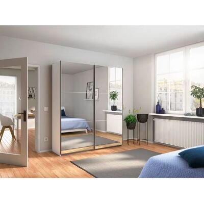 RAUCH Reflect Kleiderschrank - 2 Schiebetüren, Weiß, 175x59x191 cm RAUCH Reflect Kleiderschrank - 2 Schiebetüren, Weiß, 175x59x191 cm