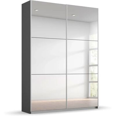 rauch BLUE Reflect Kleiderschrank - Grau, 2 Türen, 4 Einlegeböden rauch BLUE Reflect Kleiderschrank - Grau, 2 Türen, 4 Einlegeböden