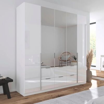 RAUCH Kleiderschrank - Agordo - 5 Böden, 3 Stangen, 6 Schubladen RAUCH Kleiderschrank - Agordo - 5 Böden, 3 Stangen, 6 Schubladen