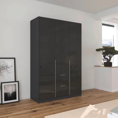 RAUCH AGORDO Kleiderschrank - 3 Türen, 210cm, Grau Metallic - Schrank RAUCH AGORDO Kleiderschrank - 3 Türen, 210cm, Grau Metallic - Schrank