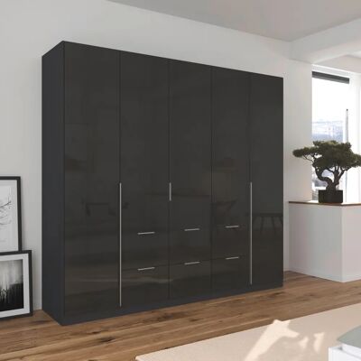 RAUCH Agordo Kleiderschrank - 5-türig, Graumetallic RAUCH Agordo Kleiderschrank - 5-türig, Graumetallic