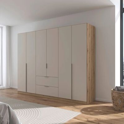 RAUCH Agordo Kleiderschrank - 6 Türen, 210cm H, 54cm T, Braun/Champagner RAUCH Agordo Kleiderschrank - 6 Türen, 210cm H, 54cm T, Braun/Champagner