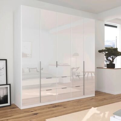 RAUCH Kleiderschrank - Agordo mit Glasfront, Weiß, 226x229cm RAUCH Kleiderschrank - Agordo mit Glasfront, Weiß, 226x229cm
