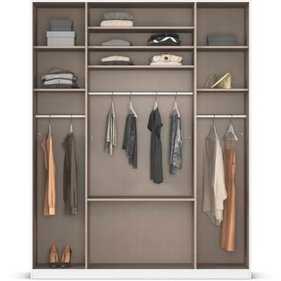 RAUCH AGORDO Kleiderschrank - 4 Türen, 229cm H, 54cm T, 7 Einlegeböden RAUCH AGORDO Kleiderschrank - 4 Türen, 229cm H, 54cm T, 7 Einlegeböden
