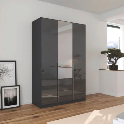 RAUCH AGORDO Kleiderschrank mit Glasfront - Grau RAUCH AGORDO Kleiderschrank mit Glasfront - Grau