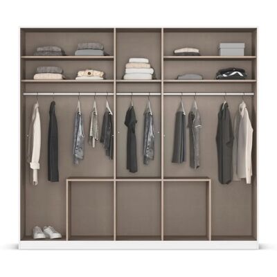 RAUCH Kleiderschrank - Agordo Seidengrau Glasfront RAUCH Kleiderschrank - Agordo Seidengrau Glasfront