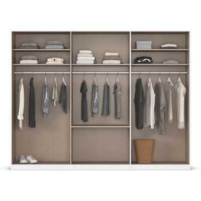 RAUCH Agordo Kleiderschrank mit Glasfront - 6 Türen, 271x54x210 cm RAUCH Agordo Kleiderschrank mit Glasfront - 6 Türen, 271x54x210 cm